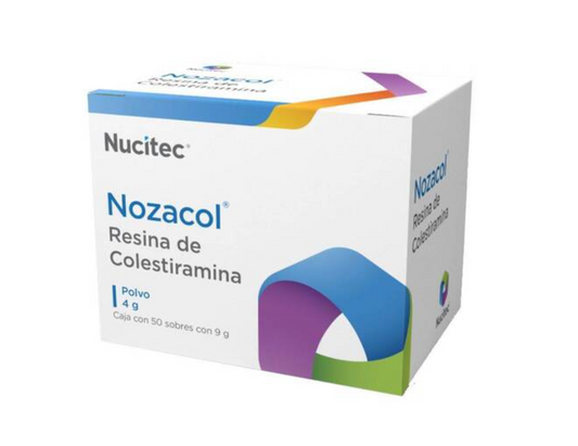 NOZACOL COLESTIRAMINA 4 GRAMOS CAJ/50 SOBRES
