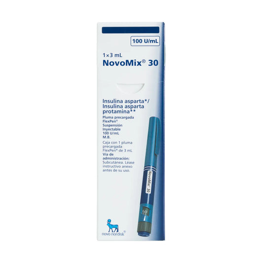 NOVOMIX 30 INSULINA ASPARTA/ INSULINA ASPARTICA 100 UI/ML  1 JGP C/3 ML