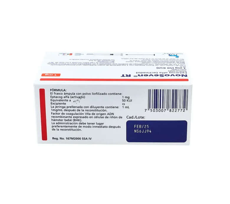 NOVOSEVEN RT EPTACOG 1MG/1ML F A CAJ C/1