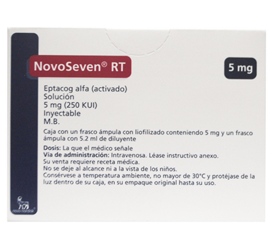 NOVOSEVEN RT EPTACOG 5MG/5.2ML F A CAJ C/1