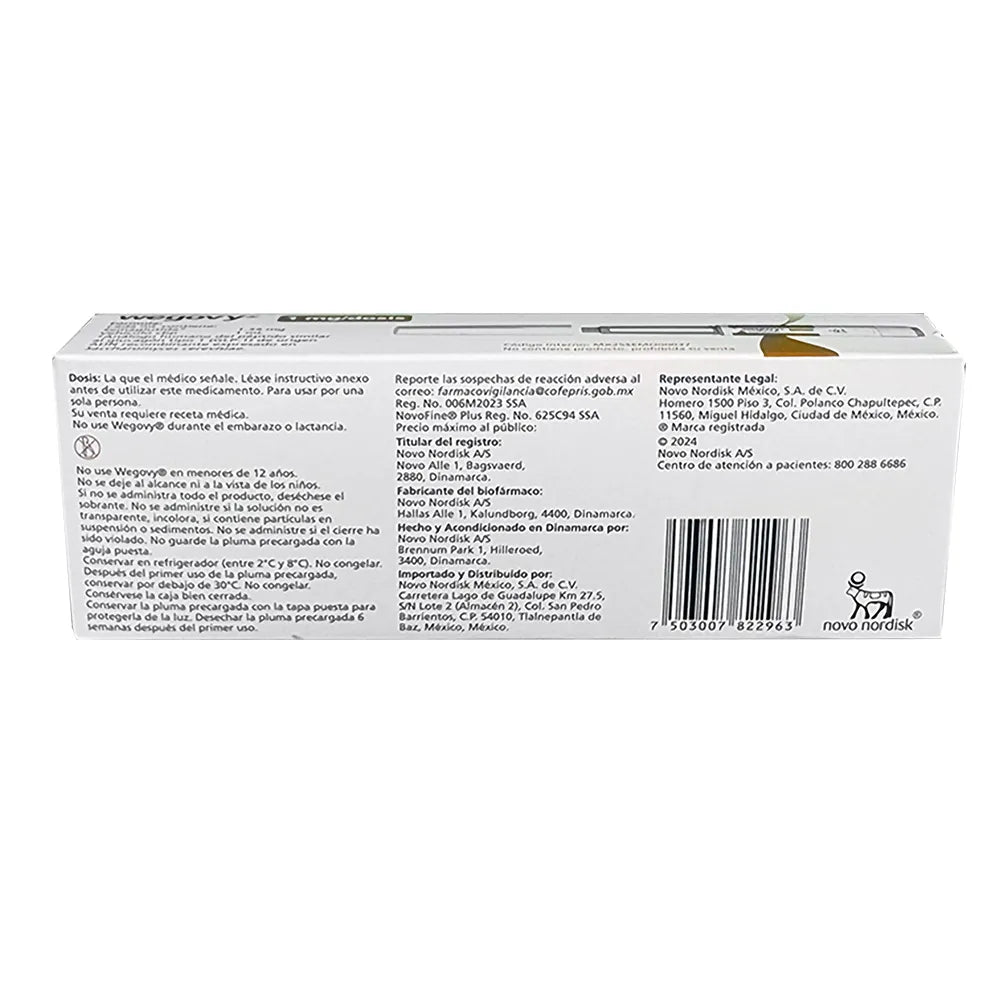 WEGOVY SEMAGLUTIDE 1 MG/DOSE 1 JPLL 4 DOSE