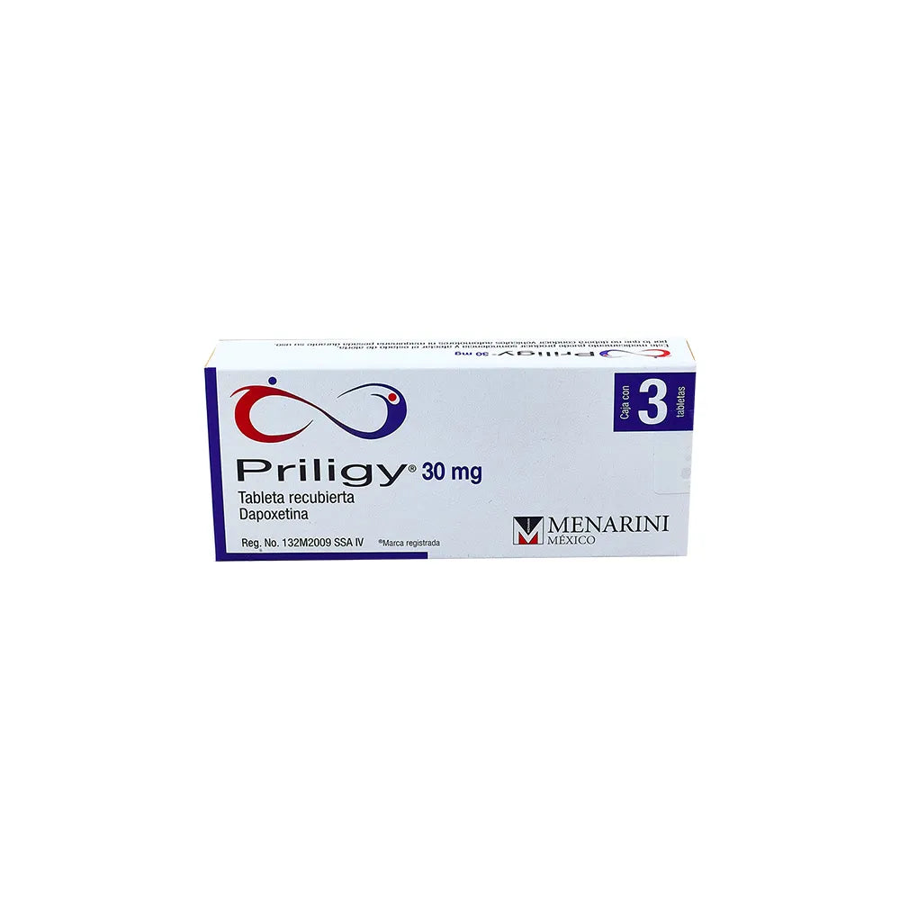 PRILIGY DAPOXETINA 30 MG CAJ/3 TAB
