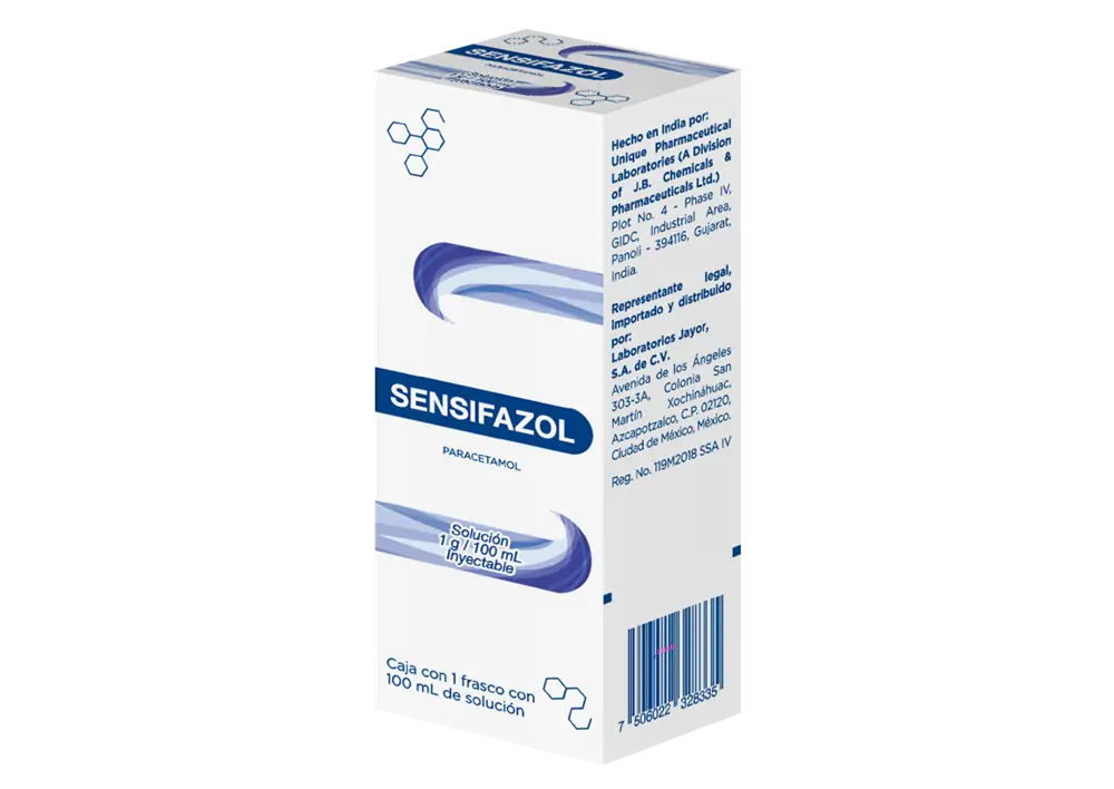 SENSIFAZOL PARACETAMOL 1GR/100 ML CAJ/100 M