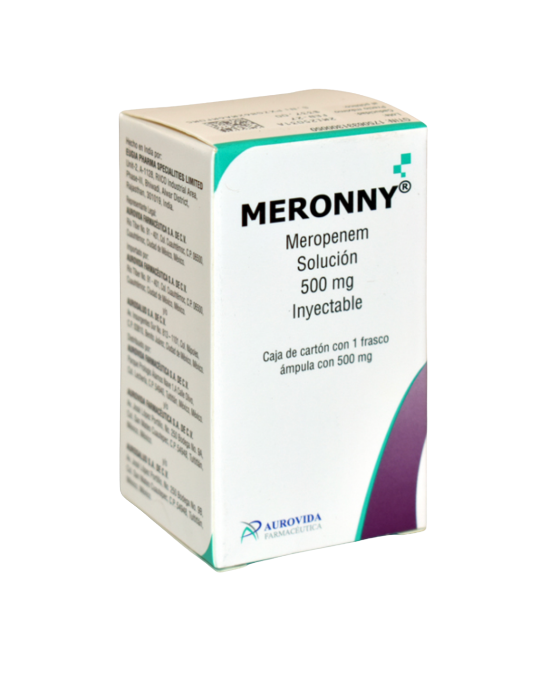 MERRONY MEROPENEM 500 MG CAJ/1 FAM