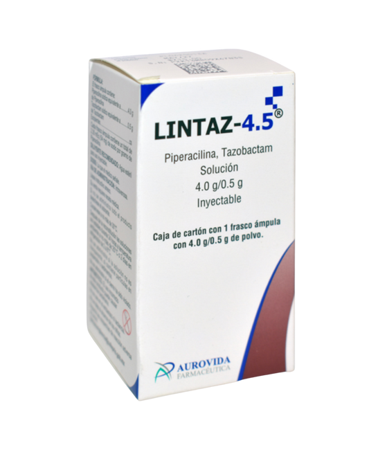 LINTAZ-4.5 PIPERACILINA/ TAZOBACTAM 4GR/ 0.5 GR CAJ/1 FAM