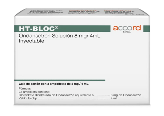 HT-BLOC ONDANSETRON 8MG/ 2 ML CAJ/3 AMP