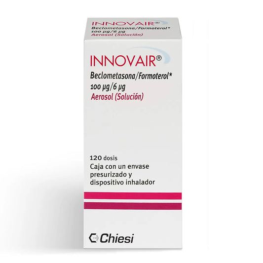 INNOVAIR BECLOMETASONA/ FORMOTEROL 100 MCG/ 6 MCG/ 120 DISP