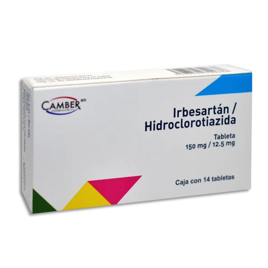 IRBESARTAN/HIDROCLOROTIAZIDA 150 MG/ 12.5 MG CAJ/14 TAB