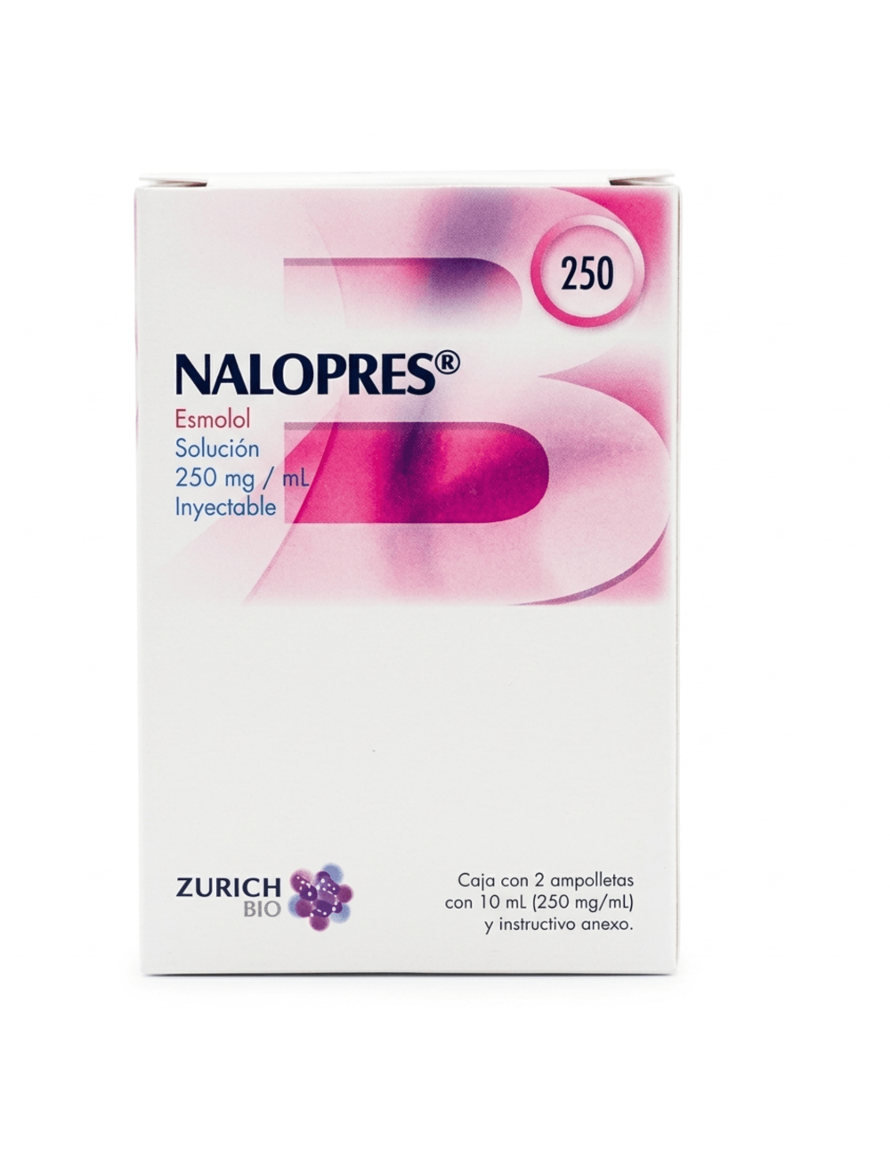 Nalopres Esmolol 250Mg/mL C/2 Amp 10mL