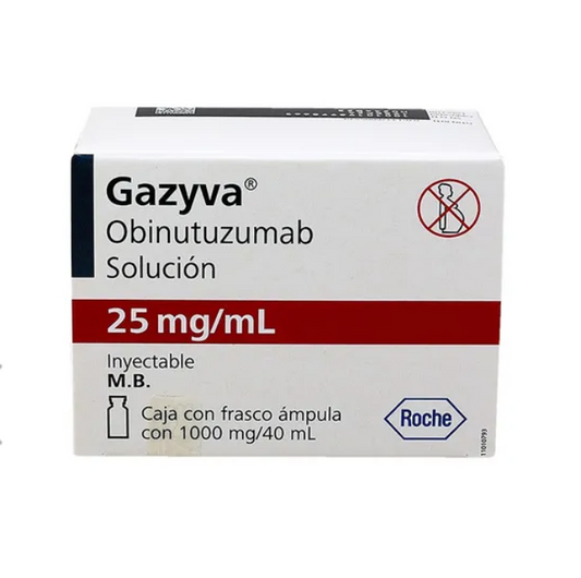 GAZYVA OBINUTUZUMAB 25 MG/ML 1 FAM C/40 ML