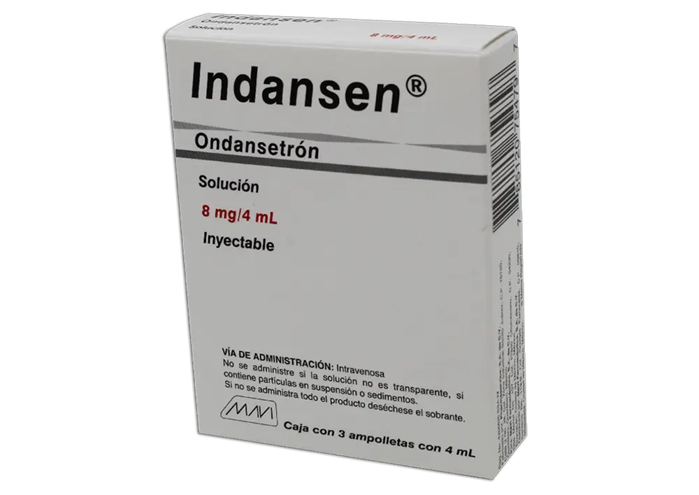 INDANSEN ONDANSETRON 8MG/4 ML CAJ/3 AMP