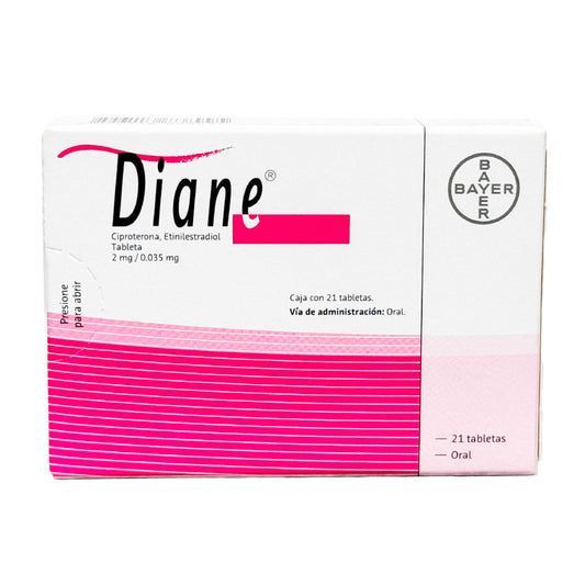 DIANE Ciproterona / Etinilestradiol  2.00 MG / 0.035 MG C/21 TAB