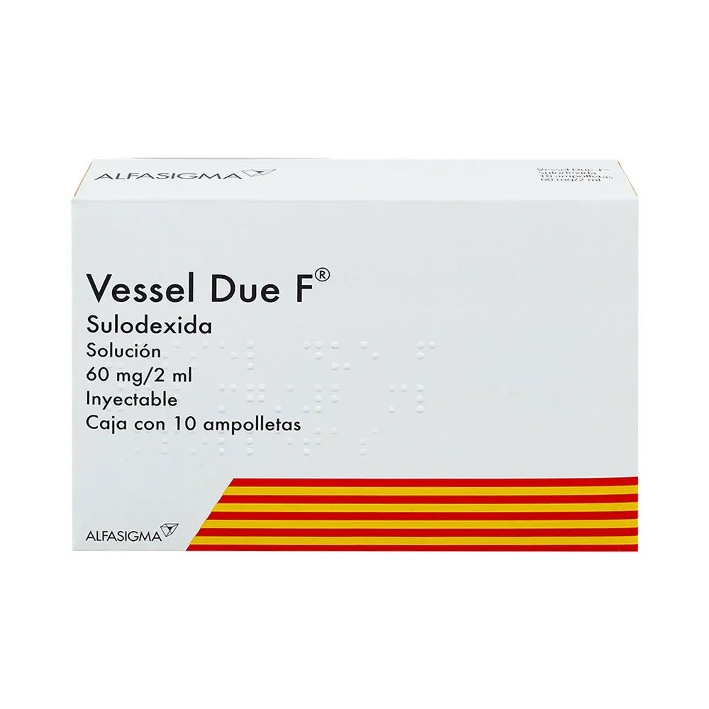 VESSEL DUE F  SULODEXDA 250 LRU  - sol iny 60 mg/2 ml Caj/10 amp