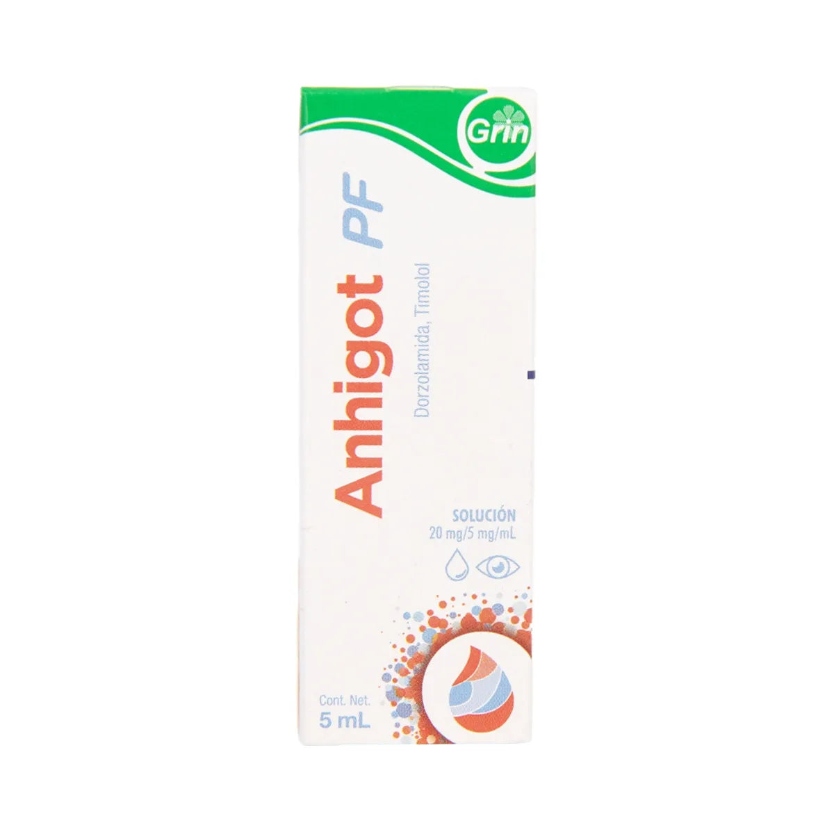 ANHIGOT PF DORZOLAMIDA/TIMOLOL 20 MG/5 MG/ML CAJ/1 FCO GTRO 5 ML