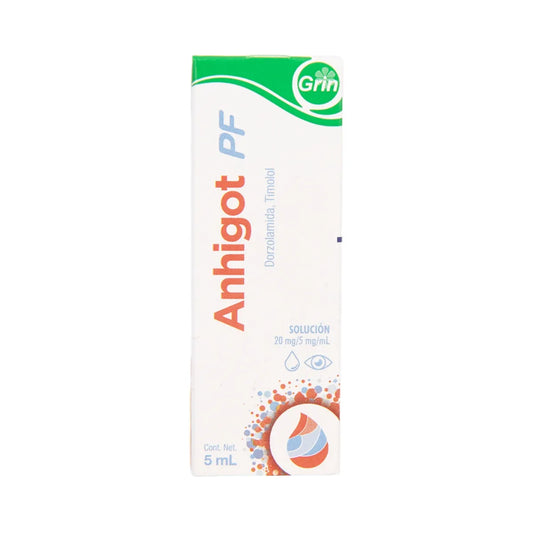 ANHIGOT PF DORZOLAMIDA/TIMOLOL 20 MG/5 MG/ML CAJ/1 FCO GTRO 5 ML