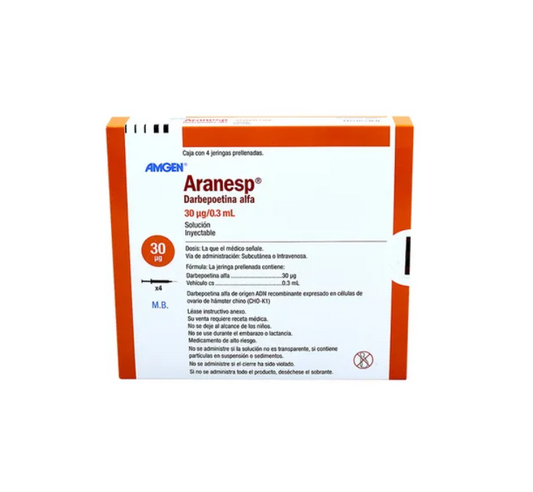 ARANESP DARBEPOETINA ALFA 30MCG/0.3ML JPRELL CAJ C/4