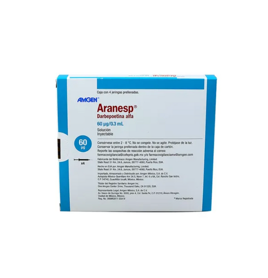 ARANESP DARBEPOETINA ALFA 60MCG/0.3ML JPRELL CAJ C/4
