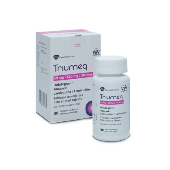 TRIUMEQ DOLUTEGRAVIR/ ABACAVIR/ LAMIVUDINA 50 MG/ 600 MG/ 300 MG CAJ/30 TABS