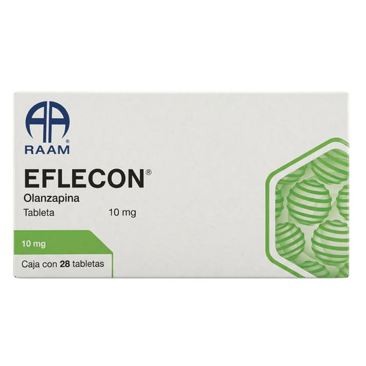 EFLECON  OLANZAPINA 10 MG CAJ/ 28TAB