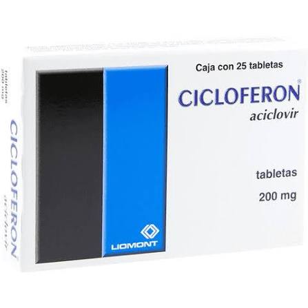 CICLOFERON ACICLOVIR 200 MG CAJ/ 25 TAB