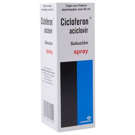 CICLOFERON SOL. SPRAY  ACICLOVIR CAJA C/FCO. ATOMIZADOR C/50 ML.