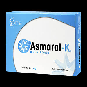 ASMARAL-K 1 MG KETOTIFENO CON 30 TAB